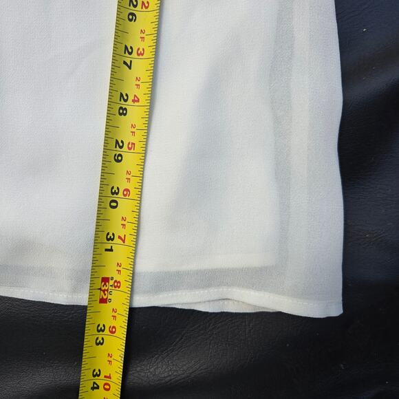 Reformation Coquette Bride Bachelorette Sheer Dainty Romantic White Mini Dress 6 - Picture 11 of 12